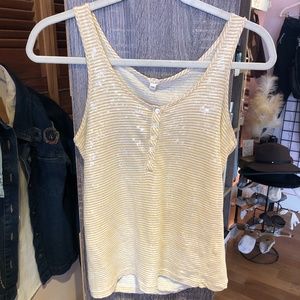 J. Crew knit linen tank top